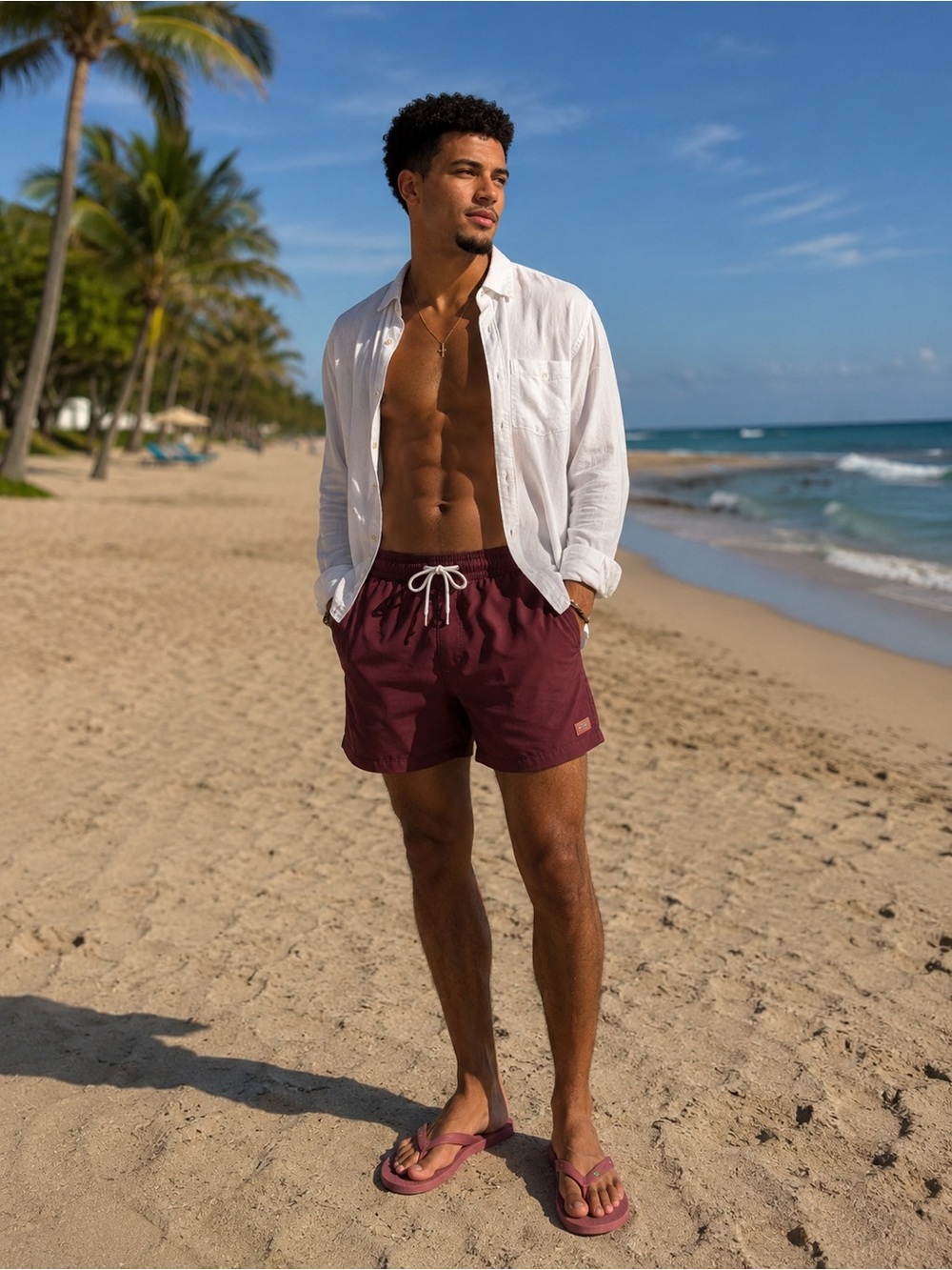Havaianas Men's Burgundy Flip Flops